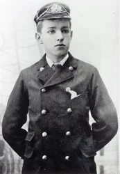 Ernest Shackleton, aged 16, wearing his White Star Line uniform, 1890